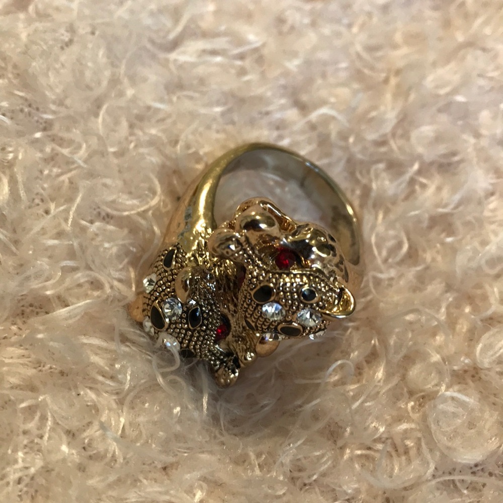 Tiger Double Head Ring Size 9